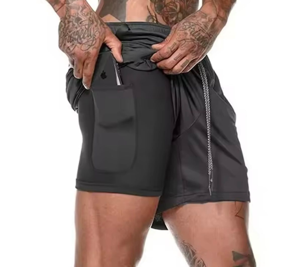 “PerformX“ Herren 2-in-1 Sportshorts mit Innentasche